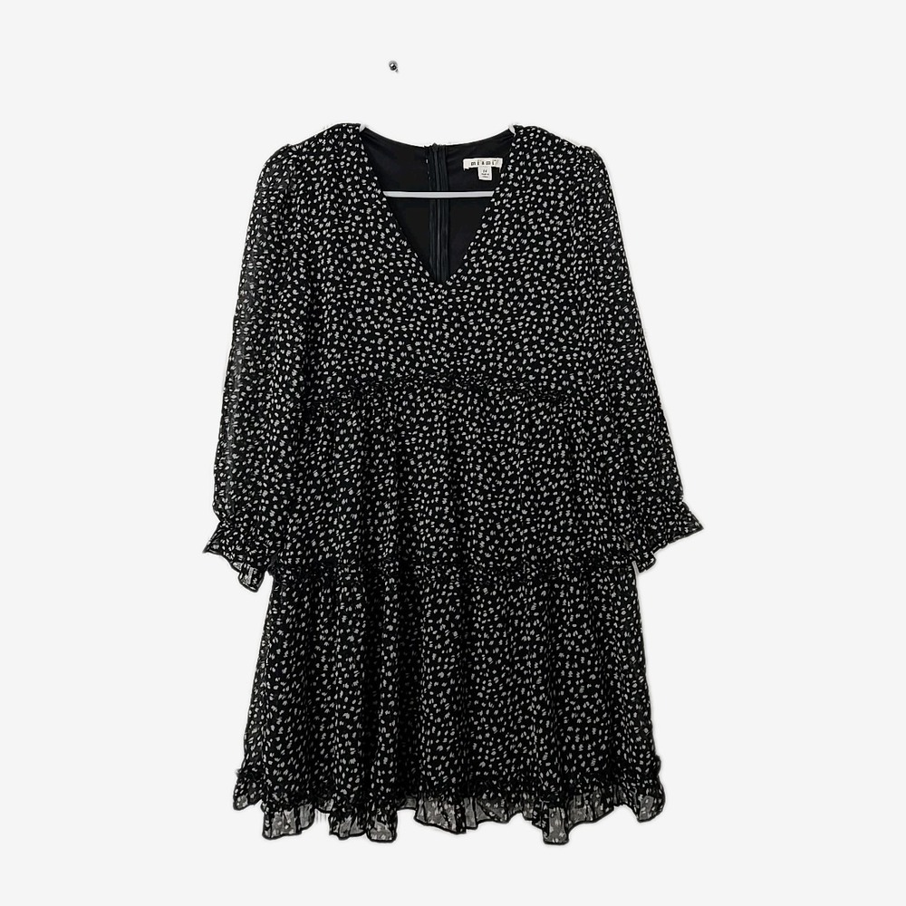 Francesca's Mi Ami Long Sleeve Mini Dress Casual Dress Bohemian Size Medium